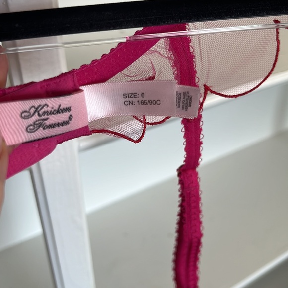 Agent Provocateur Fuchsia Pink Red Lorna Suspender - 6 - Picture 5 of 7